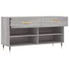 vidaXL Shoe Bench Grey Sonoma Engineered Wood, Iron Standard Shoe Bench