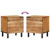 vidaXL Bedside Cabinet Natural wood Solid Acacia wood Medium