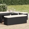 vidaXL Ottoman Bench Black, Cream White