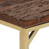 vidaXL Console Table Gold Stainless steel, solid wood Large