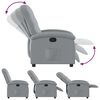 vidaXL Recliner Chair Light grey 100% polyester fabric, metal, plywood