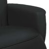 vidaXL Recliner Chair with Footrest Black Faux Leather