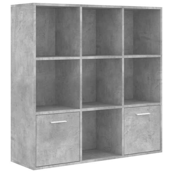 vidaXL Cabinet Concrete grey Engineered wood Medium Book Cabinet