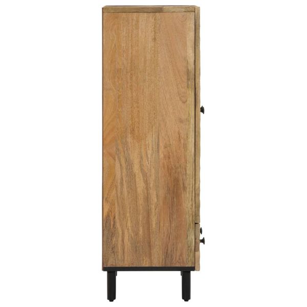vidaXL Highboard Natural wood Solid mango wood, engineered wood, iron