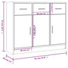 vidaXL Sideboard Grey Sonoma Engineered Wood 35.8 x 11 x 29.5 in