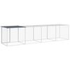 vidaXL Chicken Cage Anthracite Galvanized steel 158.7 x 38.6 x 35.4 in