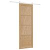 vidaXL Sliding Door ORKDAL Brown 32.68 x 91.34 in Solid Pine Wood
