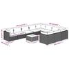 vidaXL Garden Lounge Set Grey with Anthracite Cushions