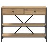 vidaXL Console Table with Drawer Brown 39.37 x 13.58 x 29.53 in Wood
