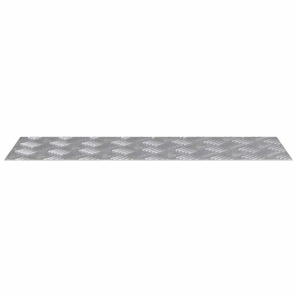 vidaXL Stair Tread Rectangular 4 pcs Silver 29.53 x 9.84 in Aluminium