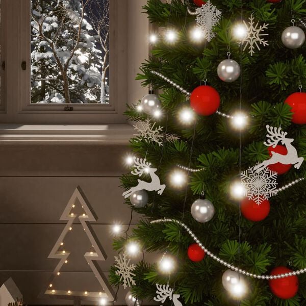 vidaXL Solar Fairy Light Set of 2 Cold white Plastic Standard Solar