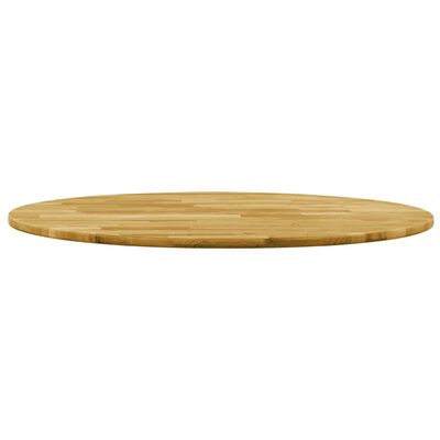 vidaXL Table Top Solid Oak Wood Round 0.9" 15.7"