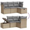 vidaXL Garden Sofa Set Beige and light gray mix