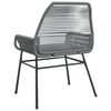 vidaXL Garden Chair Grey PE rattan Medium Durable Garden Chair