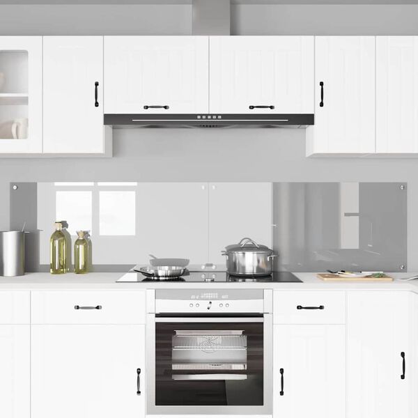 vidaXL Kitchen Backsplash 2 pcs Light Grey 43.31 x 19.69 in