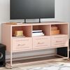 vidaXL TV Cabinet Pink Steel 39.6 x 15.4 x 23.8 in TV Cabinet
