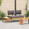 vidaXL Garden Bench 2 pcs Brown Solid Teak wood