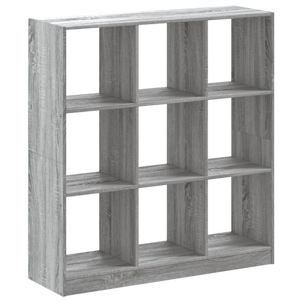 vidaXL Bookcase Grey Sonoma Engineered Wood Medium Bookcase