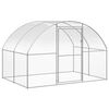 vidaXL Chicken Coop Silver and silver gray Galvanized steel, Polyethylene