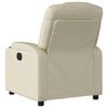 vidaXL Recliner Chair Cream Faux leather, metal, plywood, foam, pp fiber