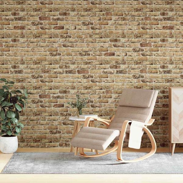 vidaXL 3D Wall Panels with Dark Sand Brick Design 10 pcs EPS