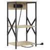 vidaXL Bedside Cabinet with Shelf Sonoma Oak 16.14 x 12.20 x 29.92 in