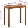 vidaXL Bar Table Honey Solid acacia wood Durable Rectangular