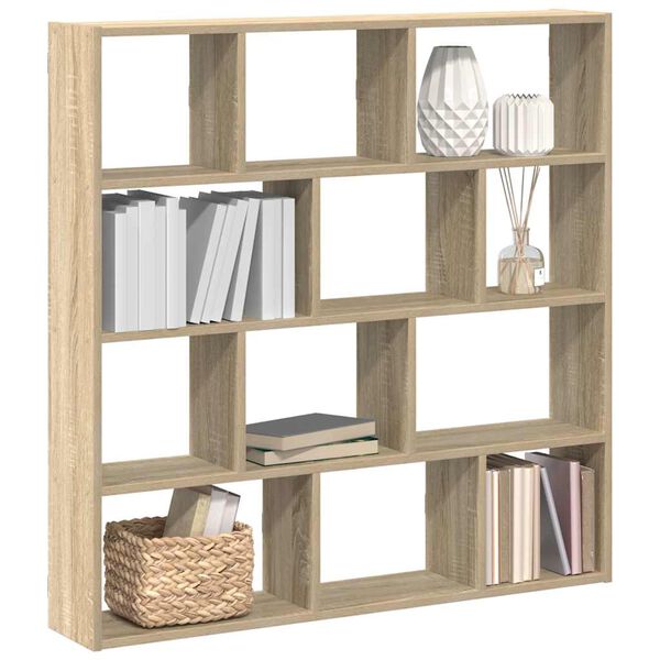 vidaXL Wall Cube Shelf Sonoma Oak Engineered wood Medium Wall Cube Shelf