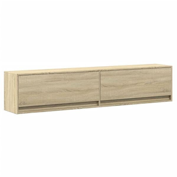vidaXL TV Wall Cabinet Sonoma Oak Engineered wood Large TV Wall Cabinet