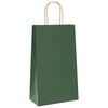 vidaXL Paper Bags 250 pcs with Handles Green 21x11x36 cm