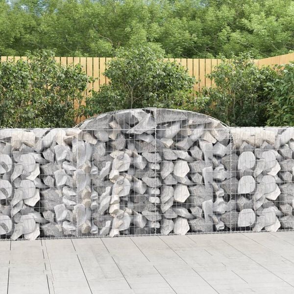 vidaXL Gabion Basket Set of 20 Silver Galvanized Iron Large