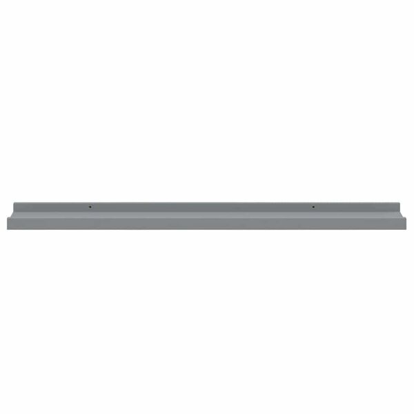 vidaXL Frame Ledge Shelf Set of 2 Gray Lacquered MDF 31.5 in long