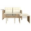vidaXL Garden Sofa Set Beige