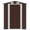 vidaXL Garden Shed Dark Brown Galvanized steel Large Garden Shed