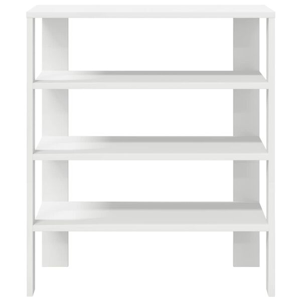 vidaXL Shoe Rack White Engineered Wood Compact Shoe Rack Rectangular