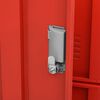vidaXL Locker Cabinet Set of 2 Light grey, Red Steel Medium Locks