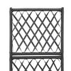 vidaXL Raised Bed Black Poly Rattan, Plastic 11.8 x 11.8 x 42.1 in