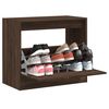 vidaXL Shoe Cabinet Brown Oak Engineered Wood Compact Shoe Cabinet