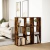 vidaXL Room Divider Bookcase Smoked Oak Engineered Wood Medium