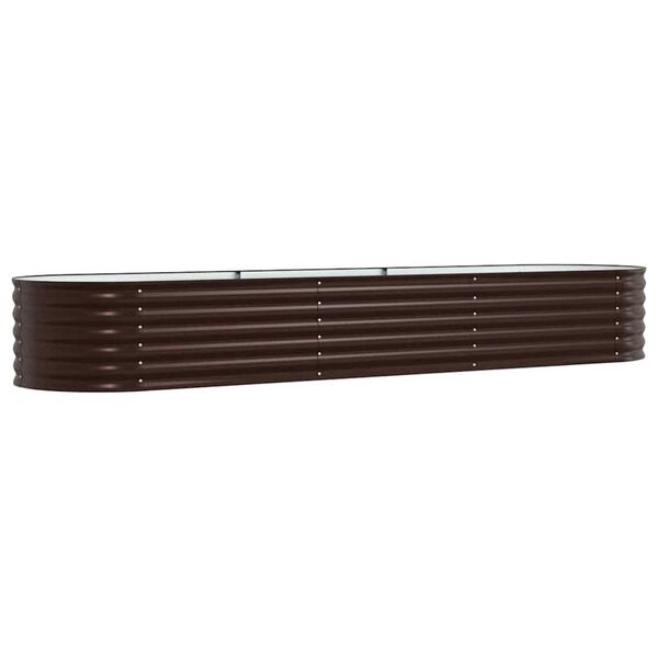 vidaXL Garden Raised Bed Brown 126" x 31.5" x 17.3" Steel