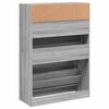 vidaXL Shoe Cabinet Grey Sonoma Engineered Wood 31.5 x 13.4 x 45.7 in