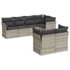 vidaXL Garden Sofa Set Light Grey, Dark Grey PE Rattan 7 Piece