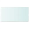 vidaXL Glass Panel Set of 2 Clear Tempered glass 15.7 x 9.8 in