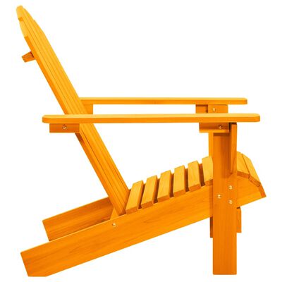 vidaXL Patio Adirondack Chair Solid Fir Wood Orange