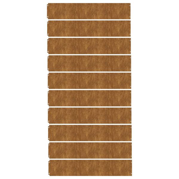 vidaXL Lawn Edgings 10 pcs 7.9"x40.6" Flexible Corten steel