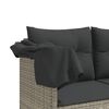 vidaXL Garden Sofa Set Light grey PE Rattan 4-seater Modular