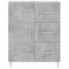 vidaXL Highboard Concrete grey Engineered wood, Iron 27.4 x 13.4 x 70.9 in
