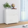 vidaXL Sideboard High Gloss White Engineered wood Medium Sideboard