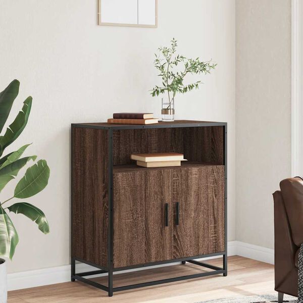 vidaXL Sideboard Brown Oak Engineered Wood Medium Sideboard