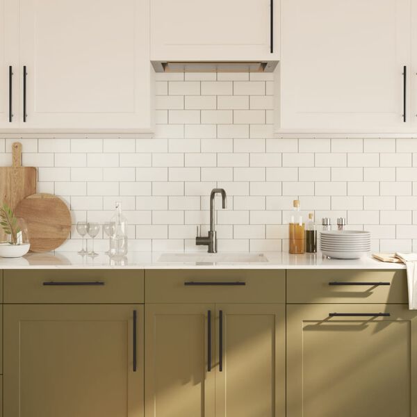 vidaXL Cabinet Handle Set of 10 Black Stainless Steel L Durable